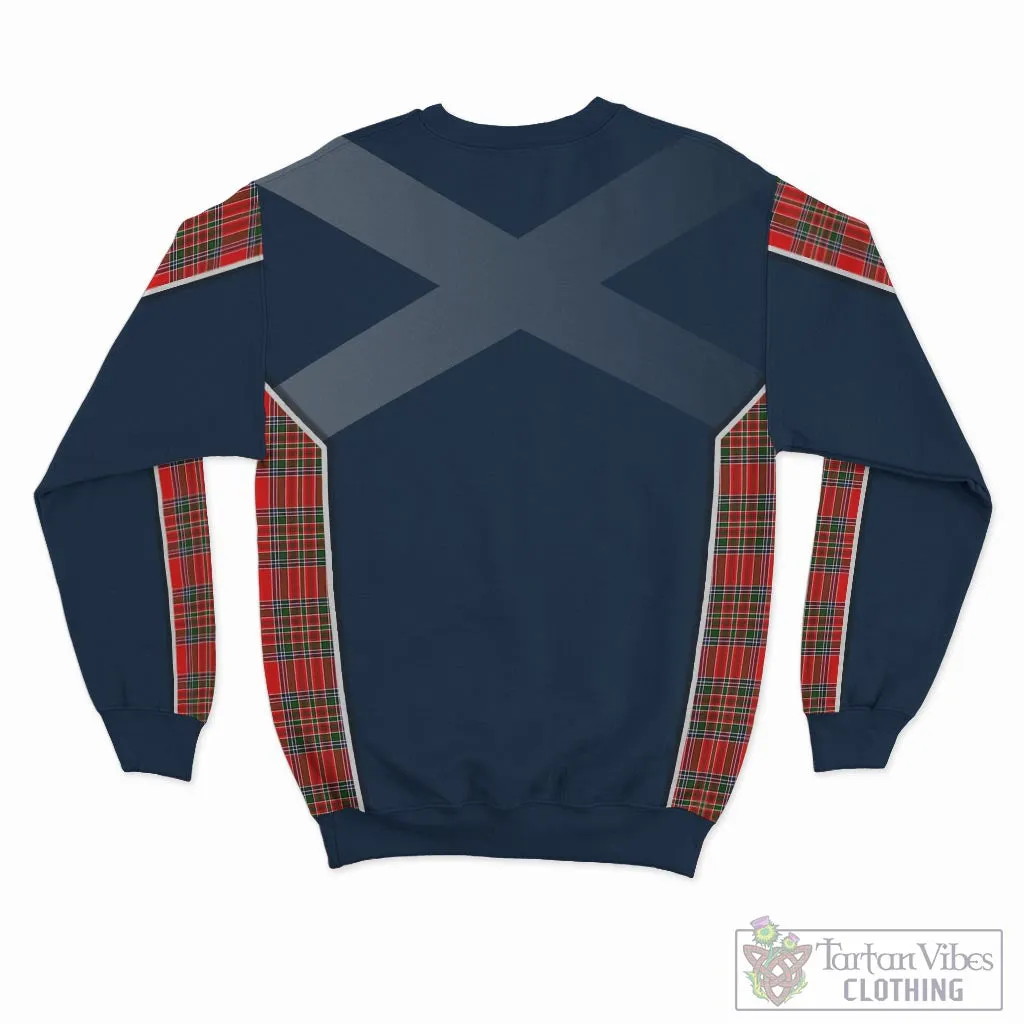 Binning Tartan Sweatshirt with Family Crest and Scottish Thistle Vibes Sport Style