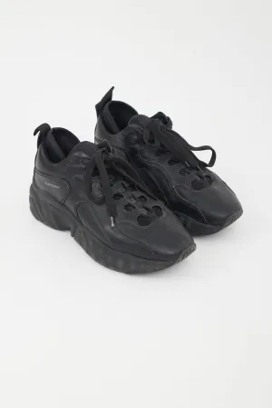 Black Leather Rockaway Sneaker