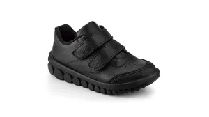 Black roller leather double velcro