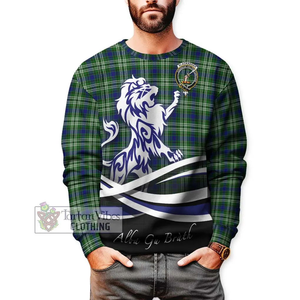 Blackadder Tartan Sweatshirt with Alba Gu Brath Regal Lion Emblem