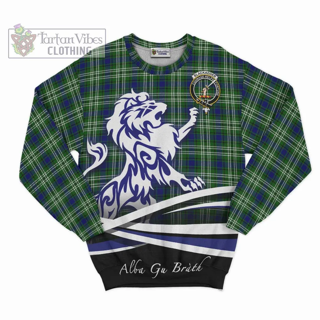 Blackadder Tartan Sweatshirt with Alba Gu Brath Regal Lion Emblem