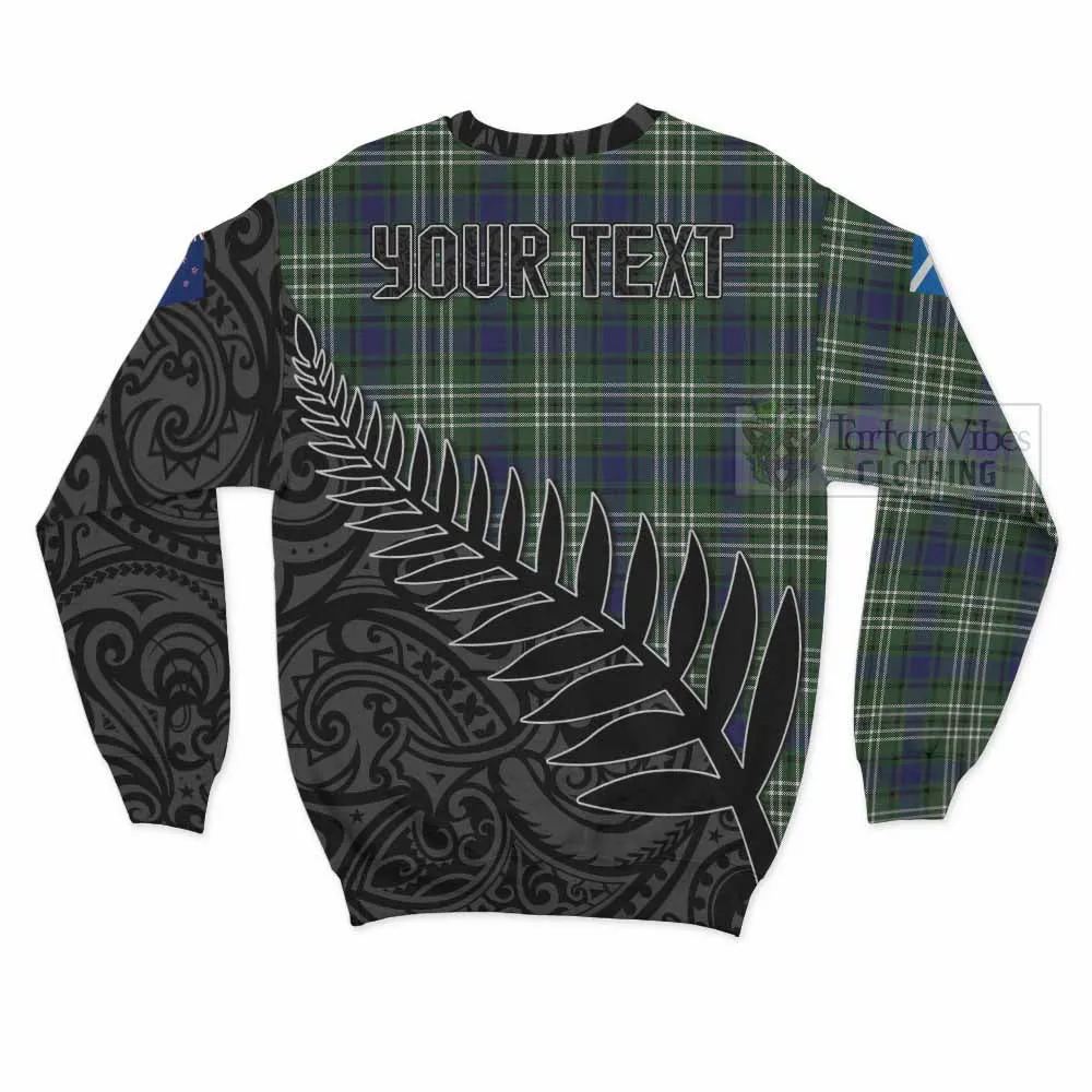 Blyth Crest Tartan Sweatshirt with New Zealand Silver Fern Half Style