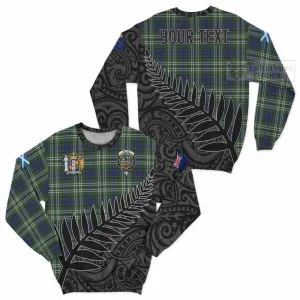 Blyth Crest Tartan Sweatshirt with New Zealand Silver Fern Half Style