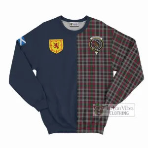 Borthwick Tartan Sweatshirt Alba with Scottish Lion Royal Arm Half Style