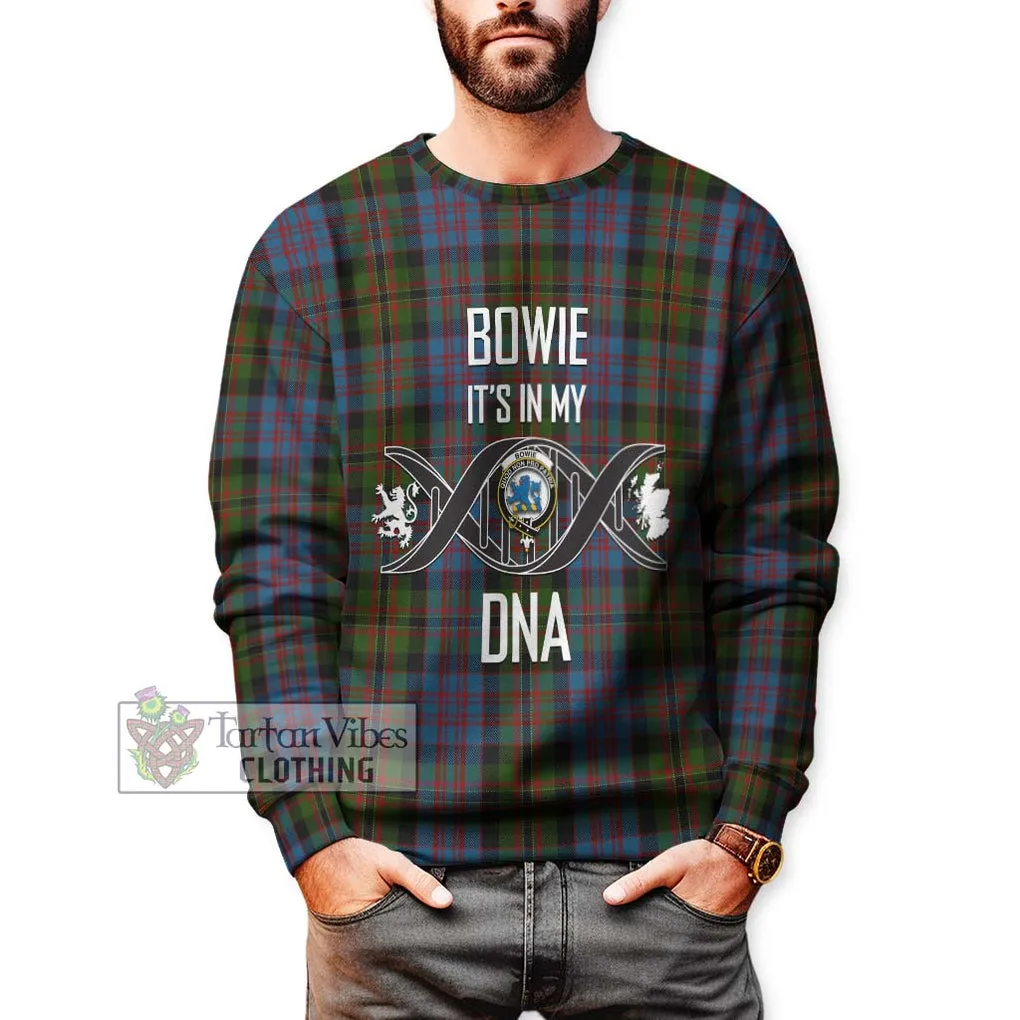 Bowie Tartan Sweatshirt with Family Crest DNA In Me Style