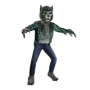 Boy Howling Werewolf Deluxe Costume with Mask Wolf Costume Kids