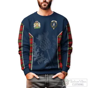 Boyd Tartan Sweatshirt with Family Crest and Scottish Thistle Vibes Sport Style