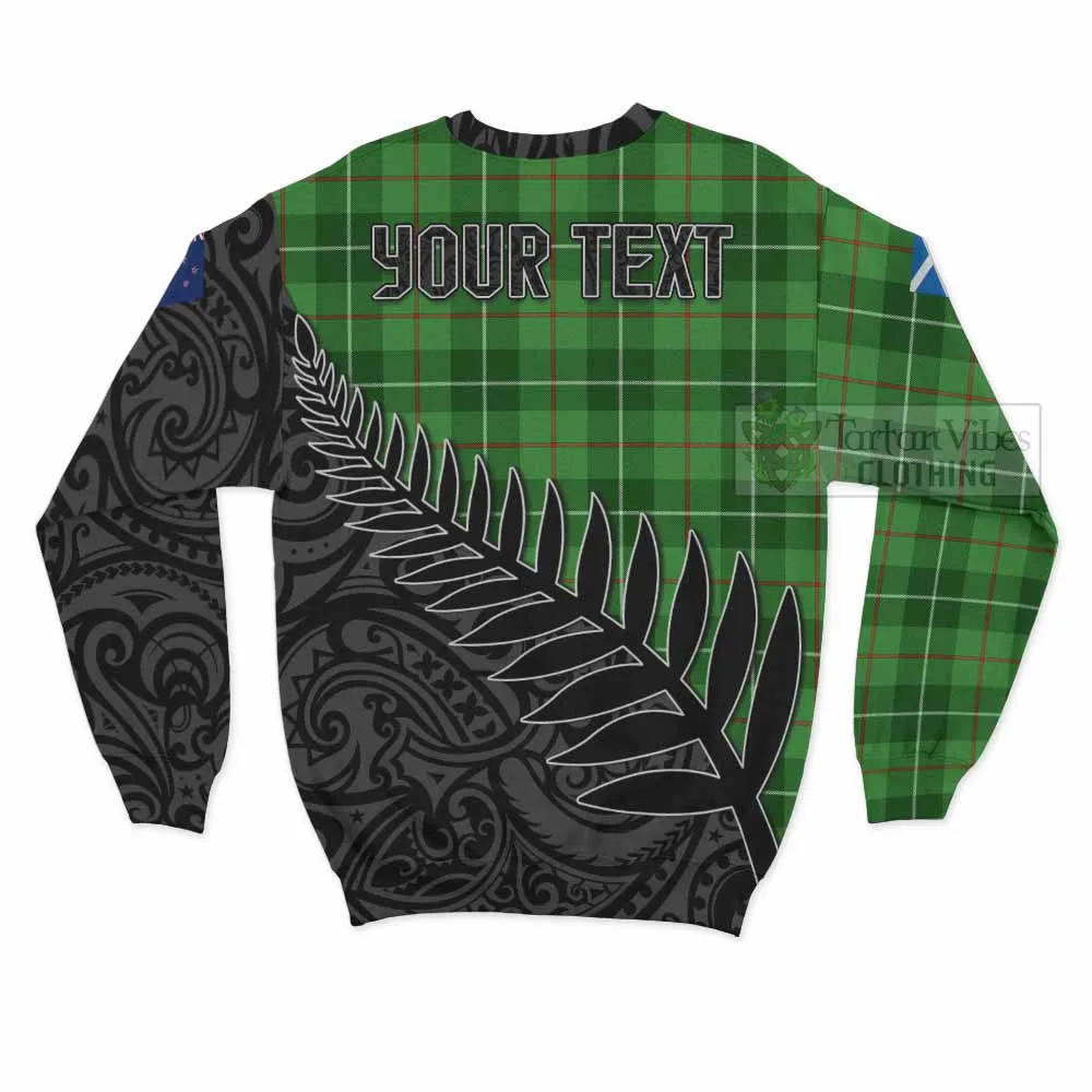 Boyle Crest Tartan Sweatshirt with New Zealand Silver Fern Half Style