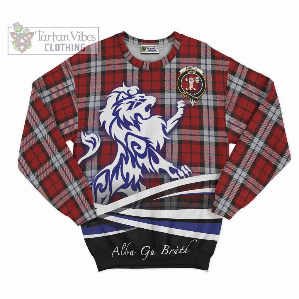 Brodie Dress Tartan Sweatshirt with Alba Gu Brath Regal Lion Emblem