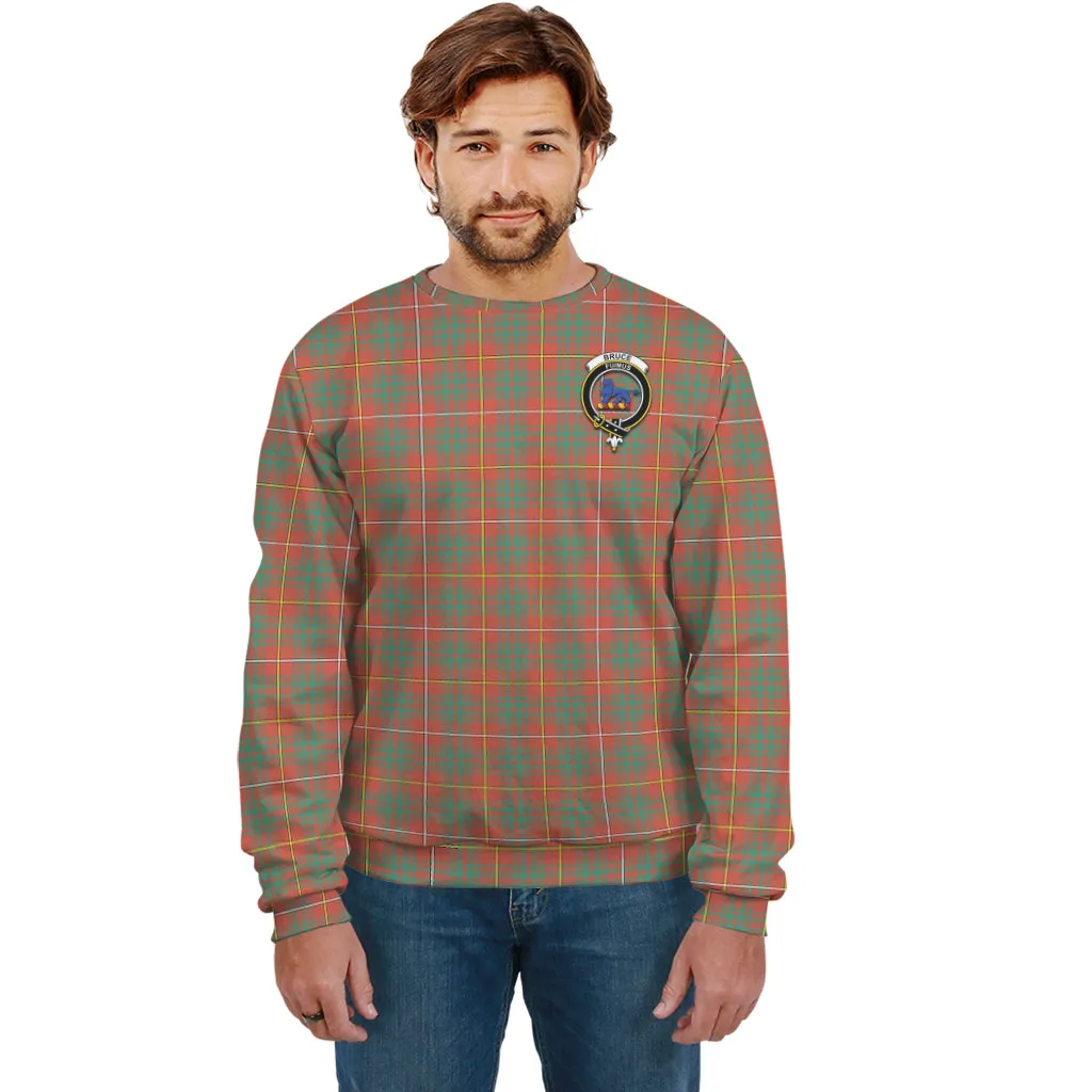 Bruce Ancient Tartan Sweatshirt with Family Crest