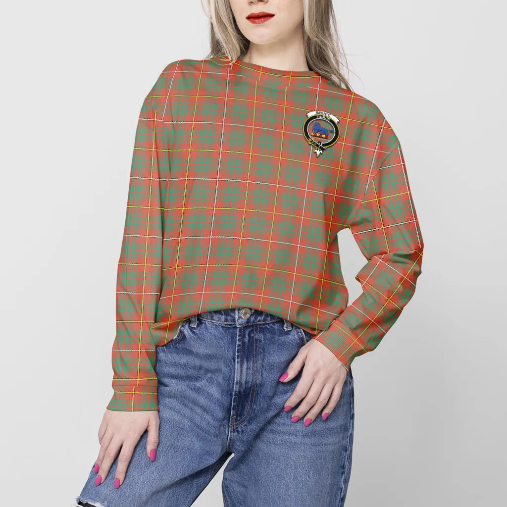 Bruce Ancient Tartan Sweatshirt with Family Crest