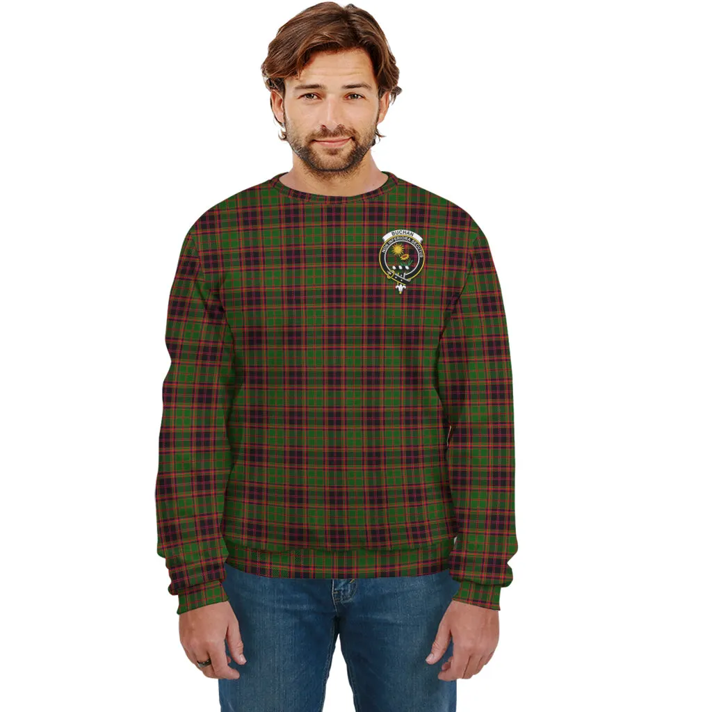 Buchan Tartan Sweatshirt with Family Crest