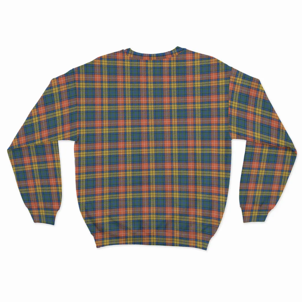 Buchanan Ancient Tartan Sweatshirt with Family Crest