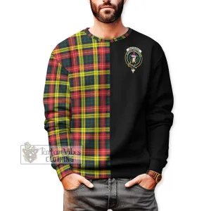 Buchanan Modern Tartan Sweatshirt with Family Crest and Half Of Me Style