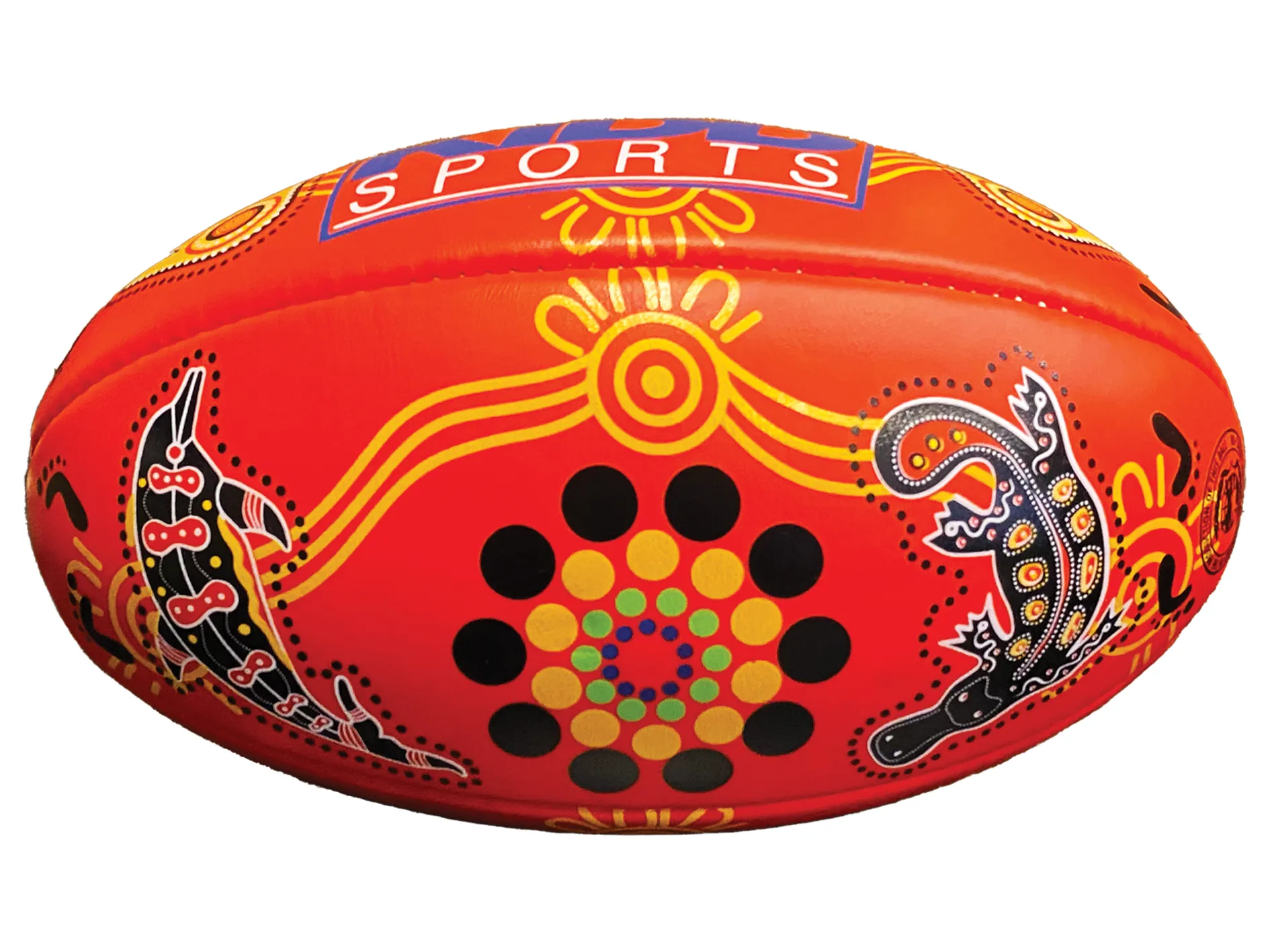 Burley Jim Kidd Sports Soft Touch Indigenous Football Red