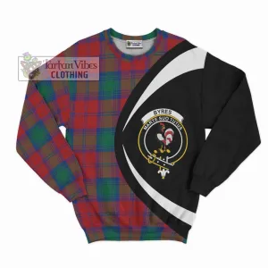 Byres (Byses) Tartan Sweatshirt with Family Crest Circle Style