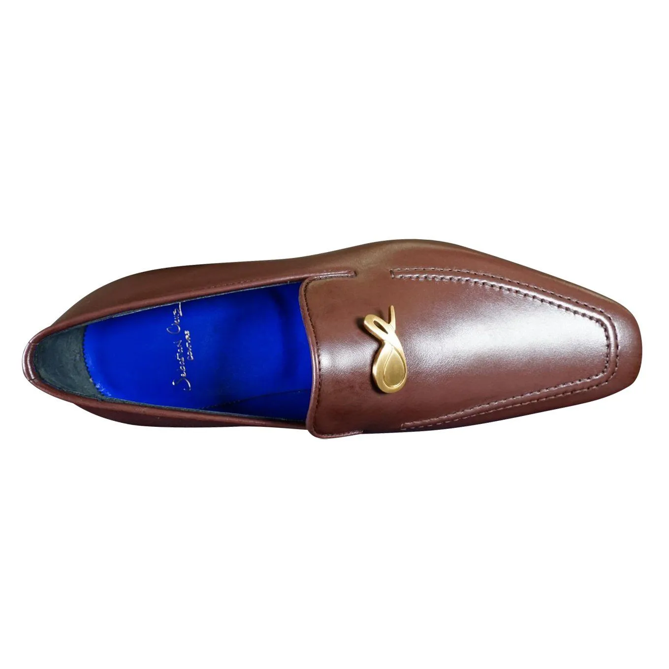 Cacao With Yellow Gold Hardware Leather Loafers