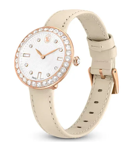 Certa Watch Swiss Made Leather Strap Beige Rose Gold-Tone Finish