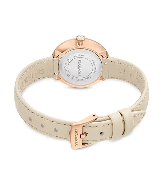 Certa Watch Swiss Made Leather Strap Beige Rose Gold-Tone Finish