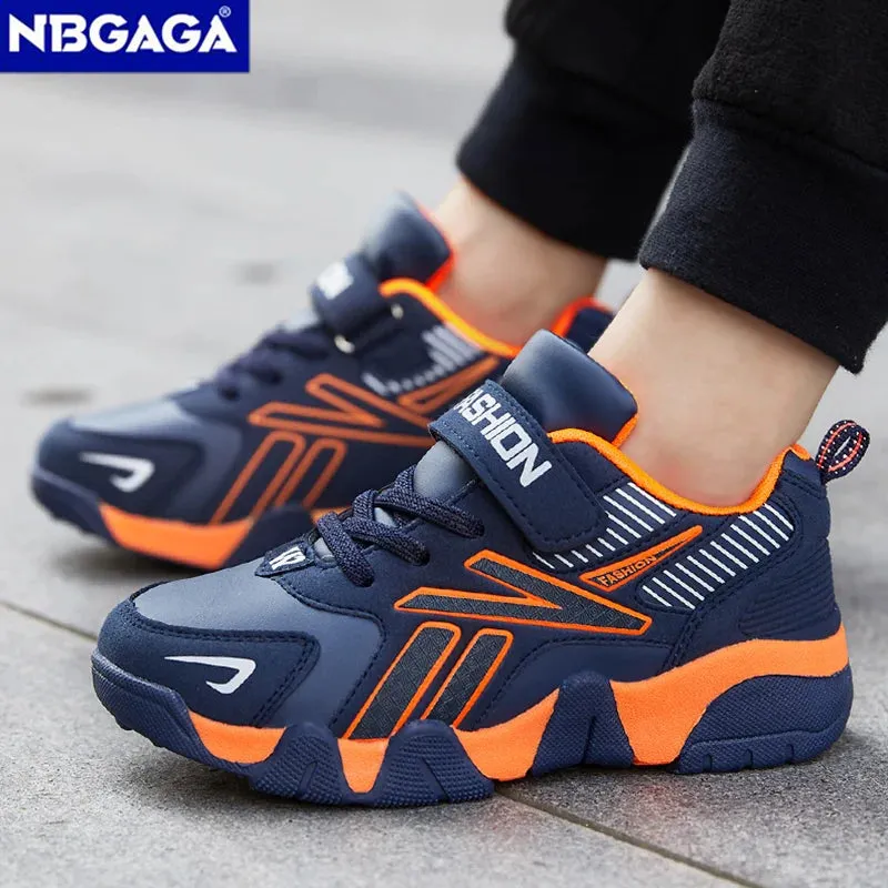 Children Boys Shoes School Sports Fashion Leather For Kids Tennis