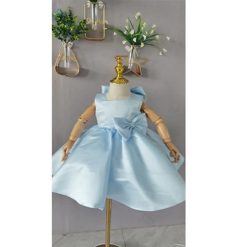 Children's Princess Dress Baby One Year Old Celebration Dress Birthday Western Style Host Costume for Piano Performance Little Girl Princess Dress