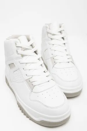 Chunky High Top Sneaker White