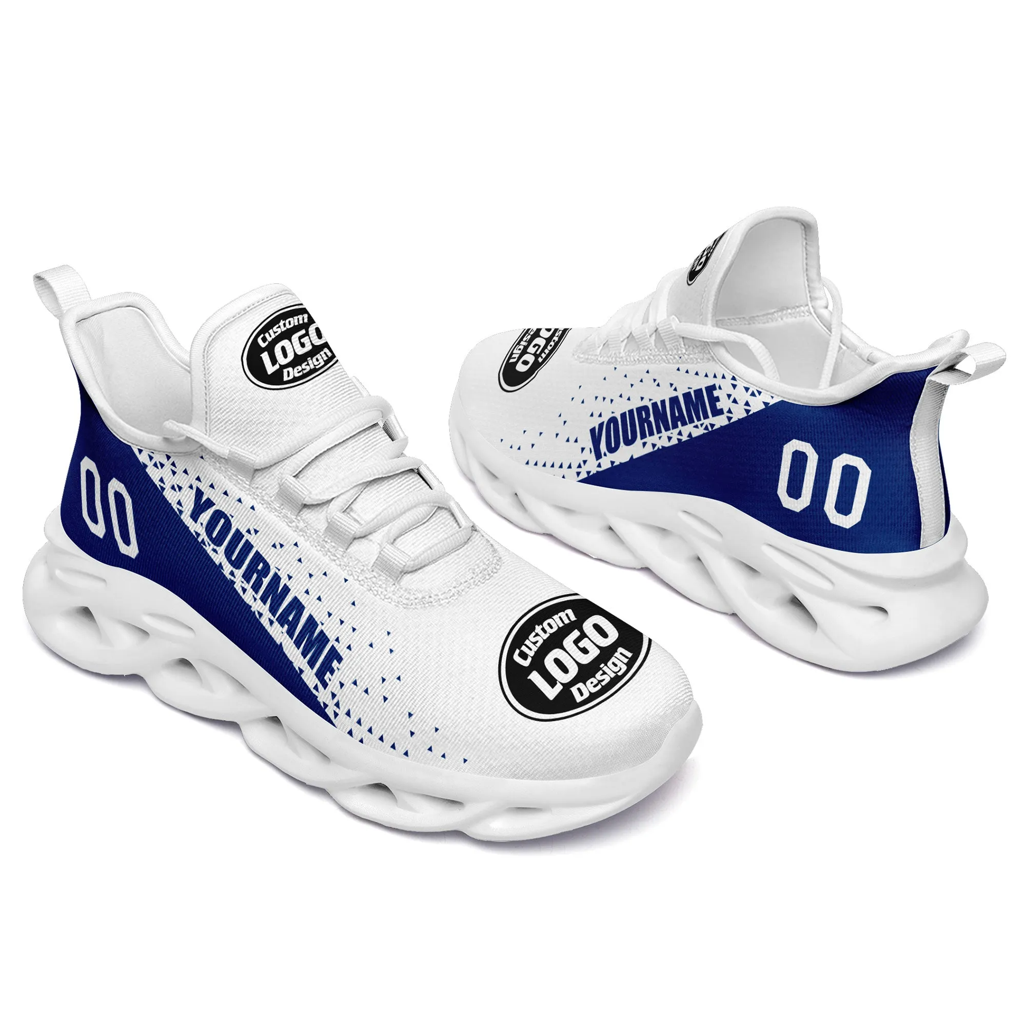 Custom White Blue Jersey MaxSoul Shoes and Hat Combo Offer Personalized ZH-D0b009b-a