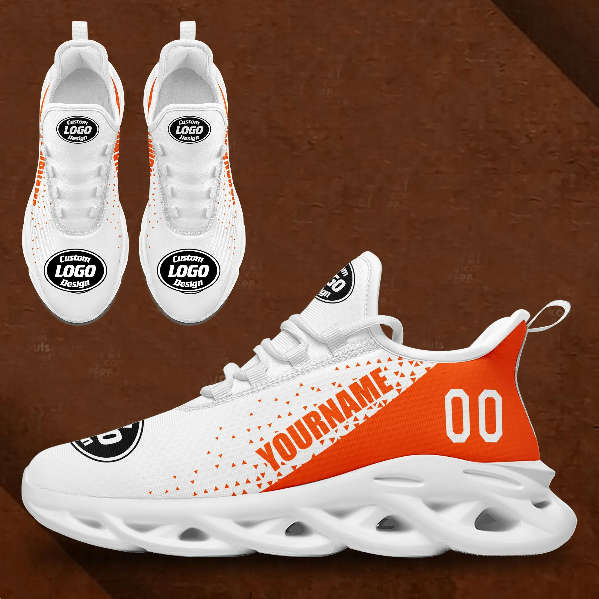 Custom White Orange Jersey MaxSoul Shoes and Hat Combo Offer Personalized ZH-D0b0087-a