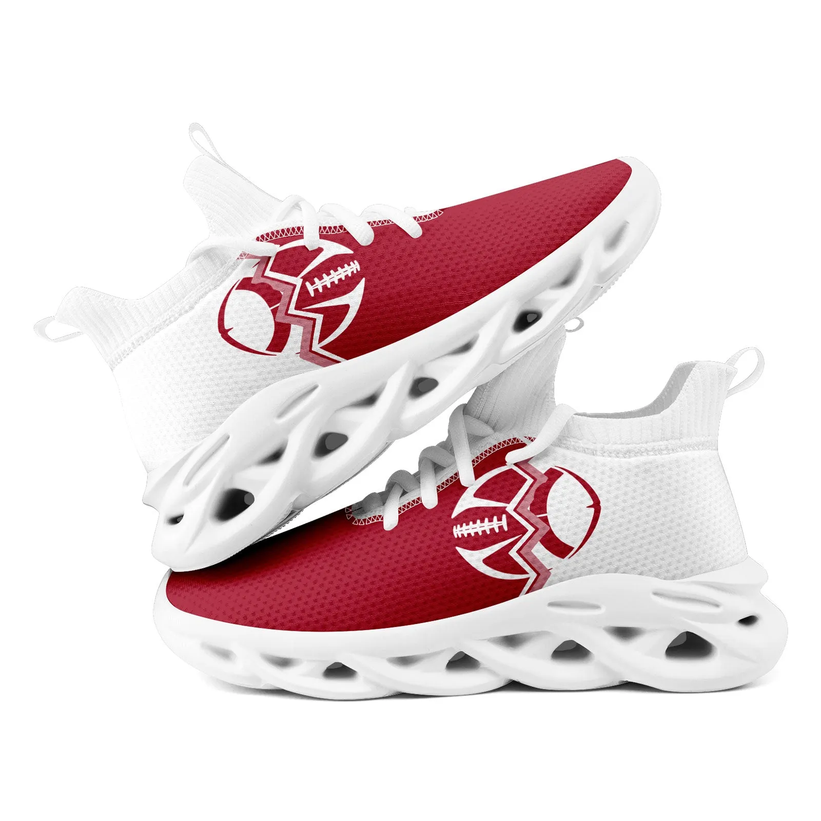 Custom White Red New York Maxsoul Shoes Personalized Sneaker FN030A-D028017-11