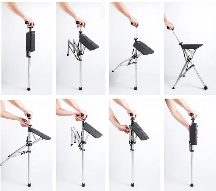 Elderly Foldable Walking Chair Stick