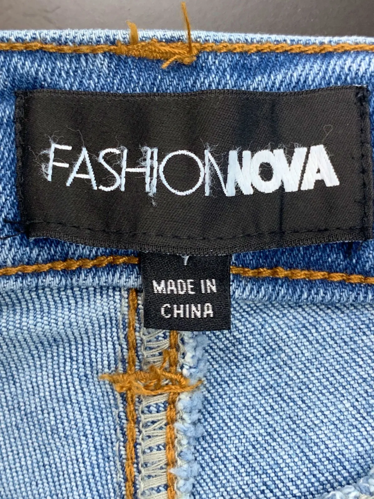 Fashion Nova Blue Cargo Jeans Size 1