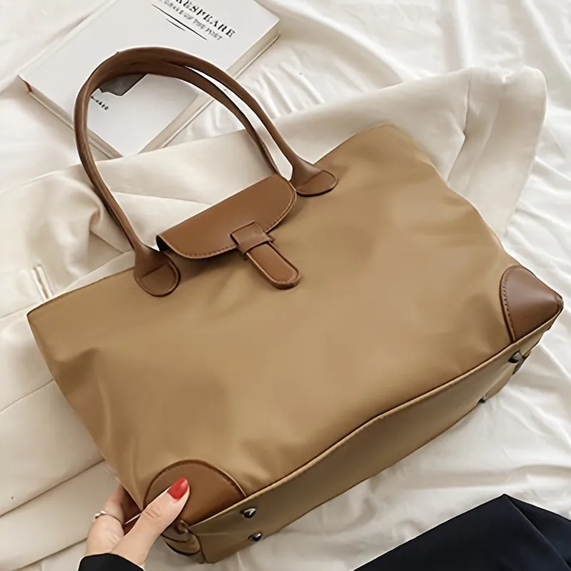 [Fast Arrival] Spacious Chic Tote Bag - Large Capacity Shoulder Bag for Women - Lightweight, Water-Resistant, and Durable Handbag for School, Work, Travel, and Sports