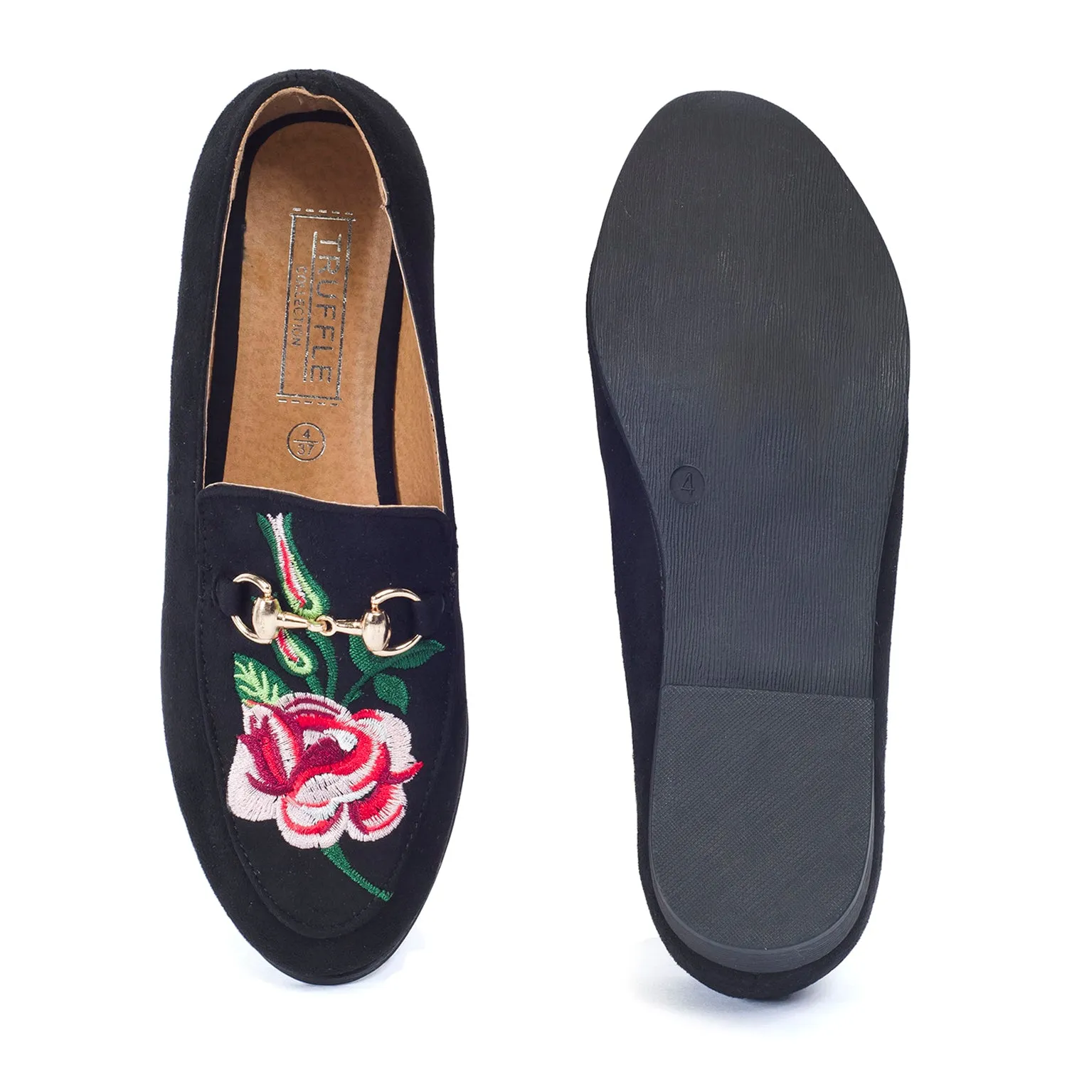 Flat Embroidery Loafers