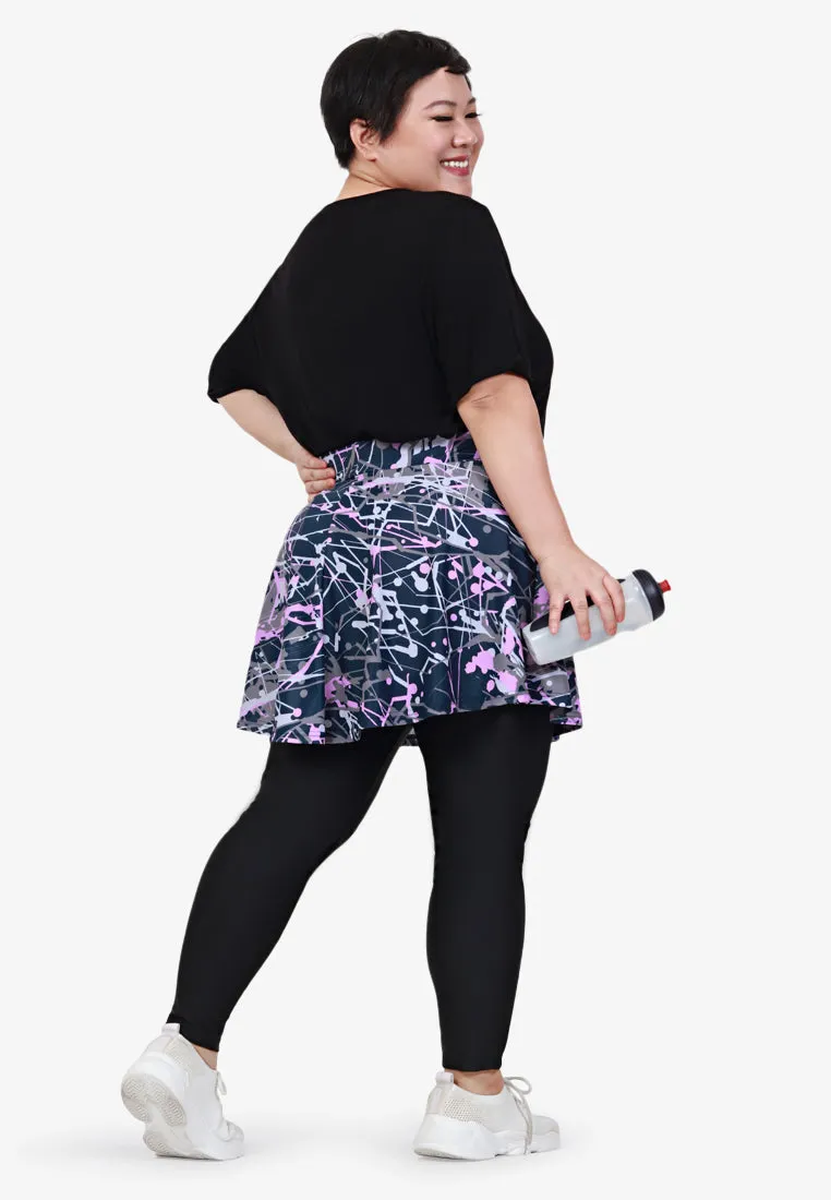 Float Active Zumba Extender Skirt - Pink Splatter