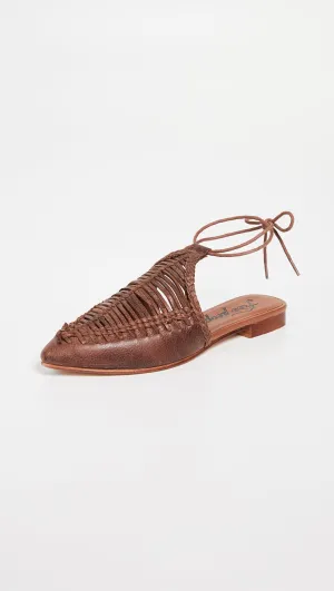 Free People Dana Woven Flats Cedar