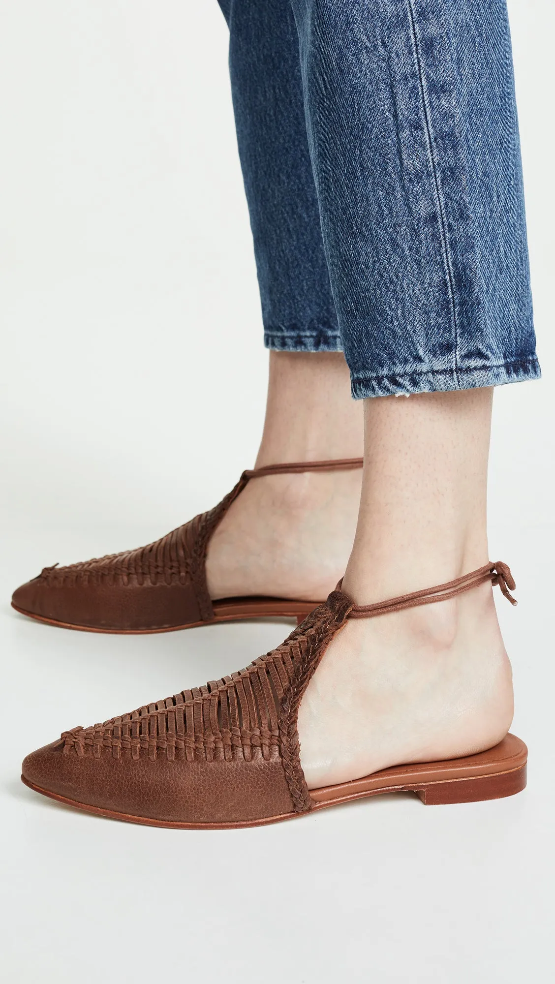 Free People Dana Woven Flats Cedar