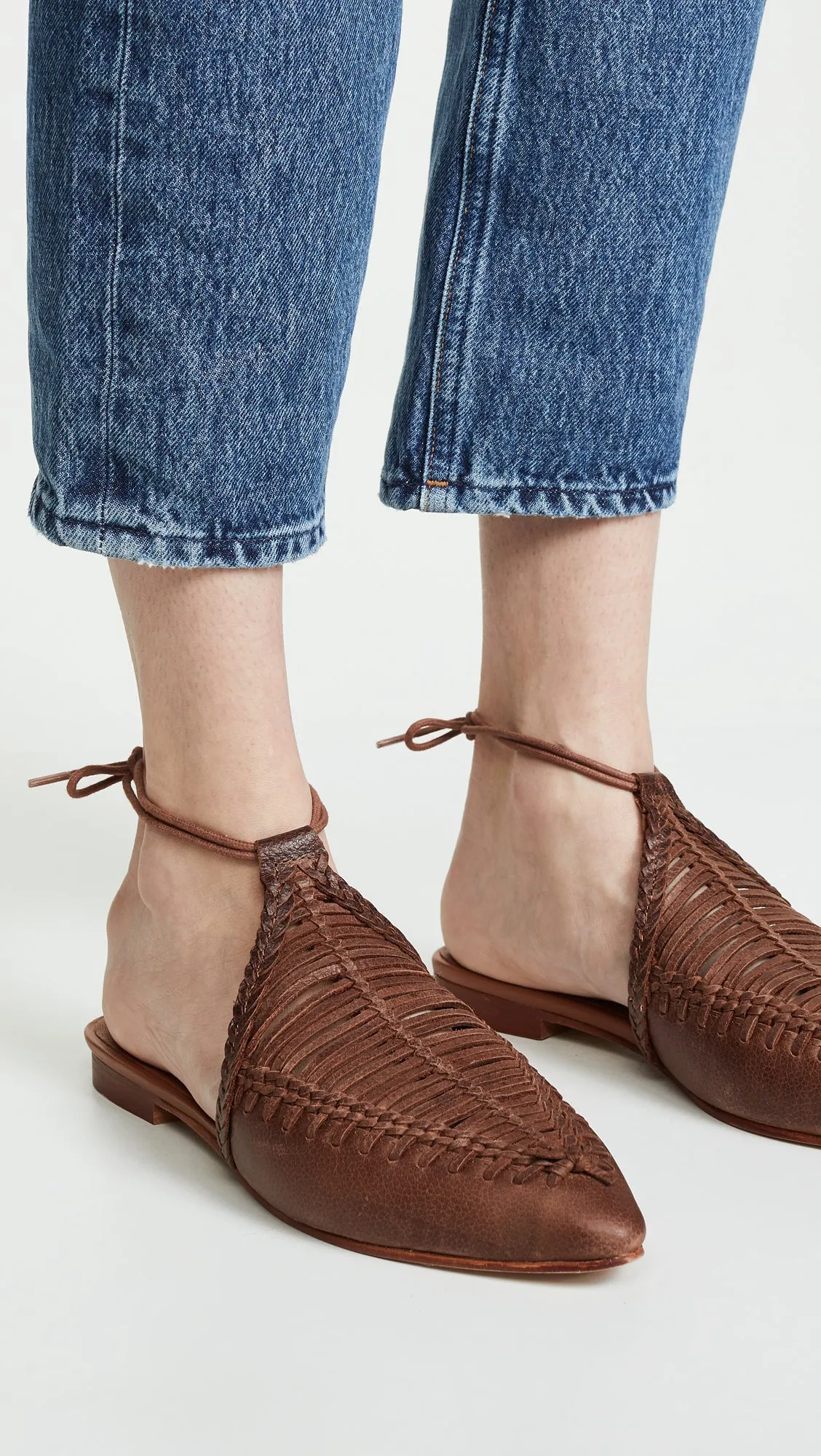 Free People Dana Woven Flats Cedar