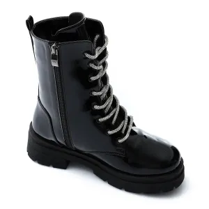 Gadget chunky Chelsea boots in shinny black