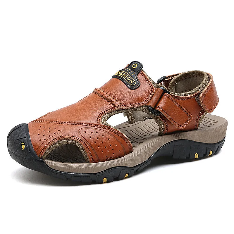 Genuine Leather Male Sandals / Summer Beach Outdoor Shoes / Casual Alternative Fashion