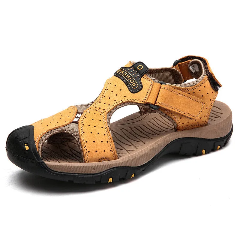 Genuine Leather Male Sandals / Summer Beach Outdoor Shoes / Casual Alternative Fashion