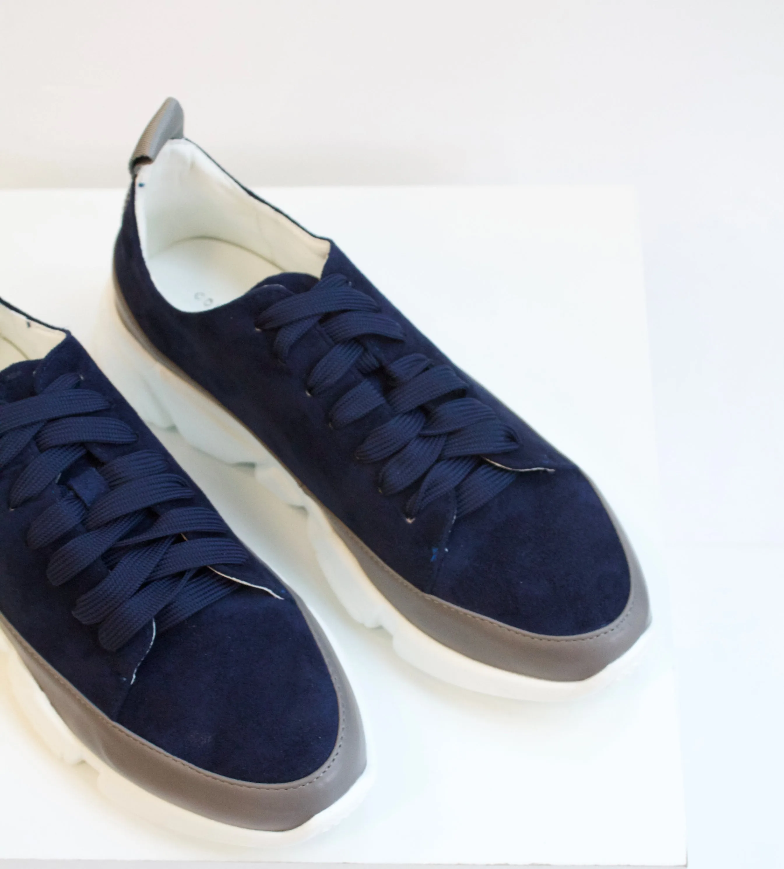 GIA Two-Tone Navy and Grey Sneaker