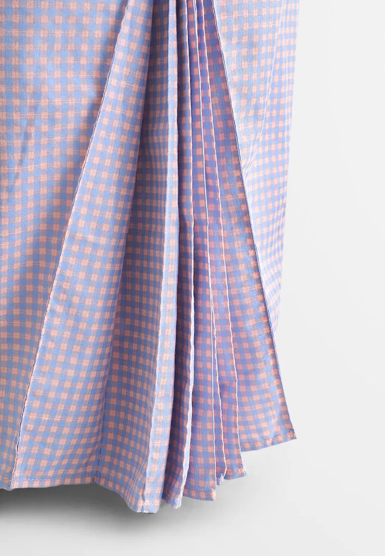 Gigi Gingham Back Fan Long Skirt