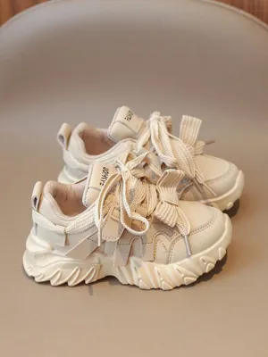 Girls Chunky Sneakers with Oversized Laces By Liv and Mia