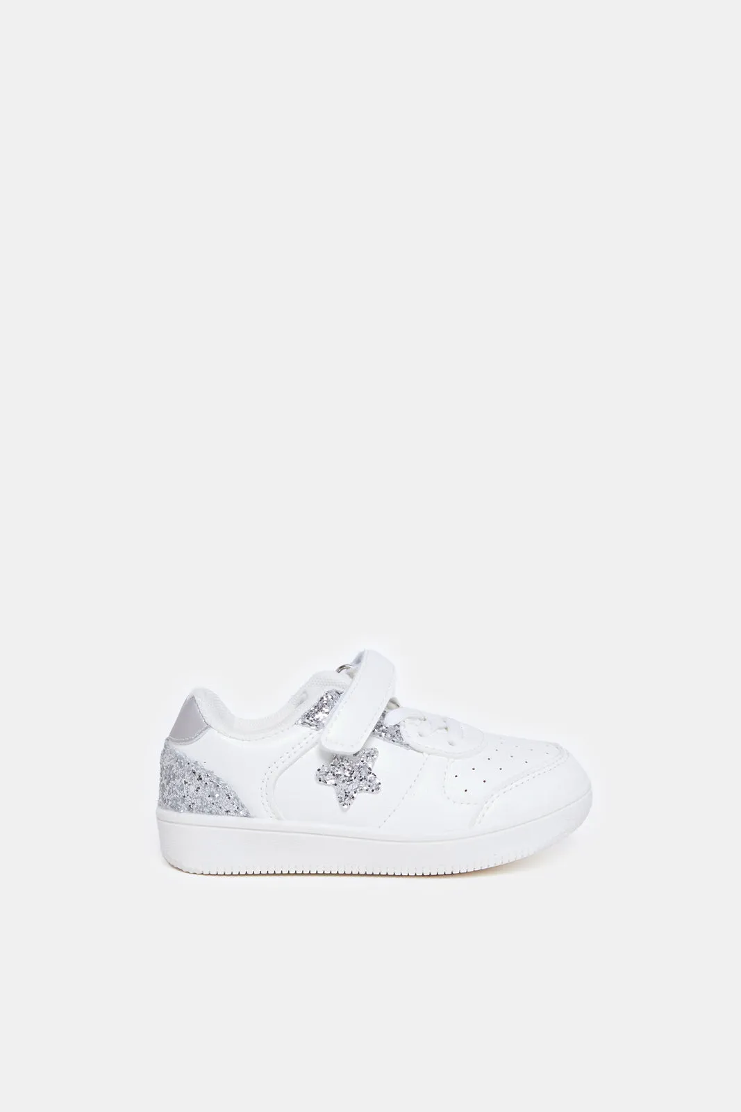 Girls White Star Patch Chunky Sneakers