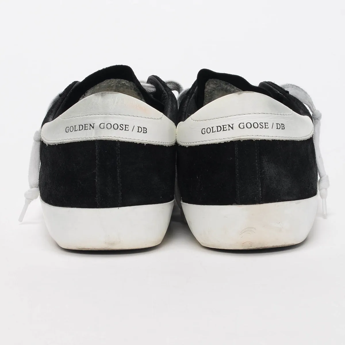 Golden Goose Black Oiled Suede Leather Superstar Sneakers 47