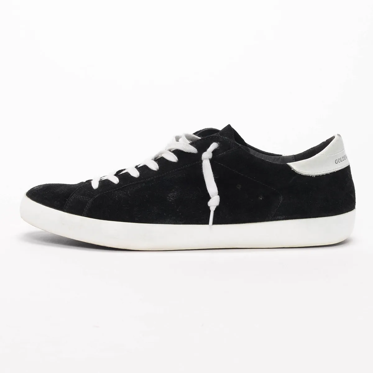 Golden Goose Black Oiled Suede Leather Superstar Sneakers 47