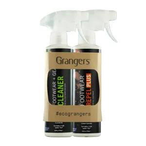 Grangers Eco Twin Pack - Footwear Gear Cleaner and Footwear Repel Plus