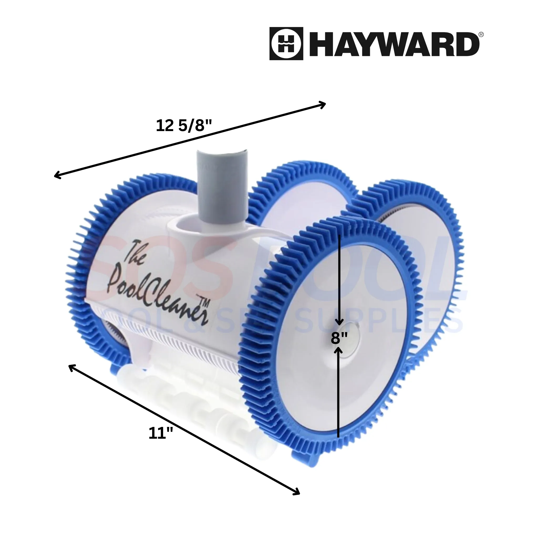 Hayward The PoolCleaner 4 Wheel Suction Cleaner with Hoses | White | W3PVS40JST