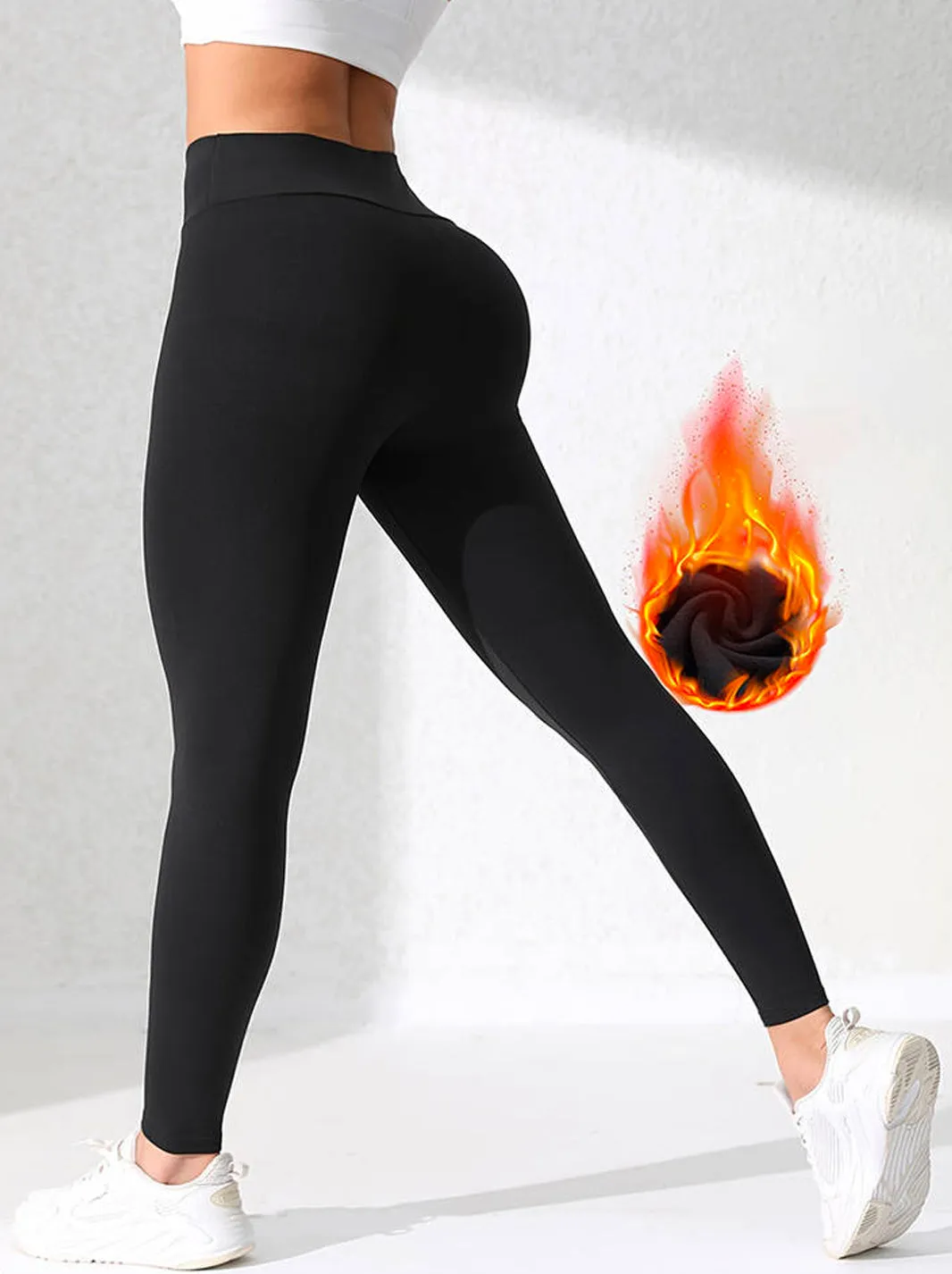 High Waisted Tummy Control Fleece Lined Leggings