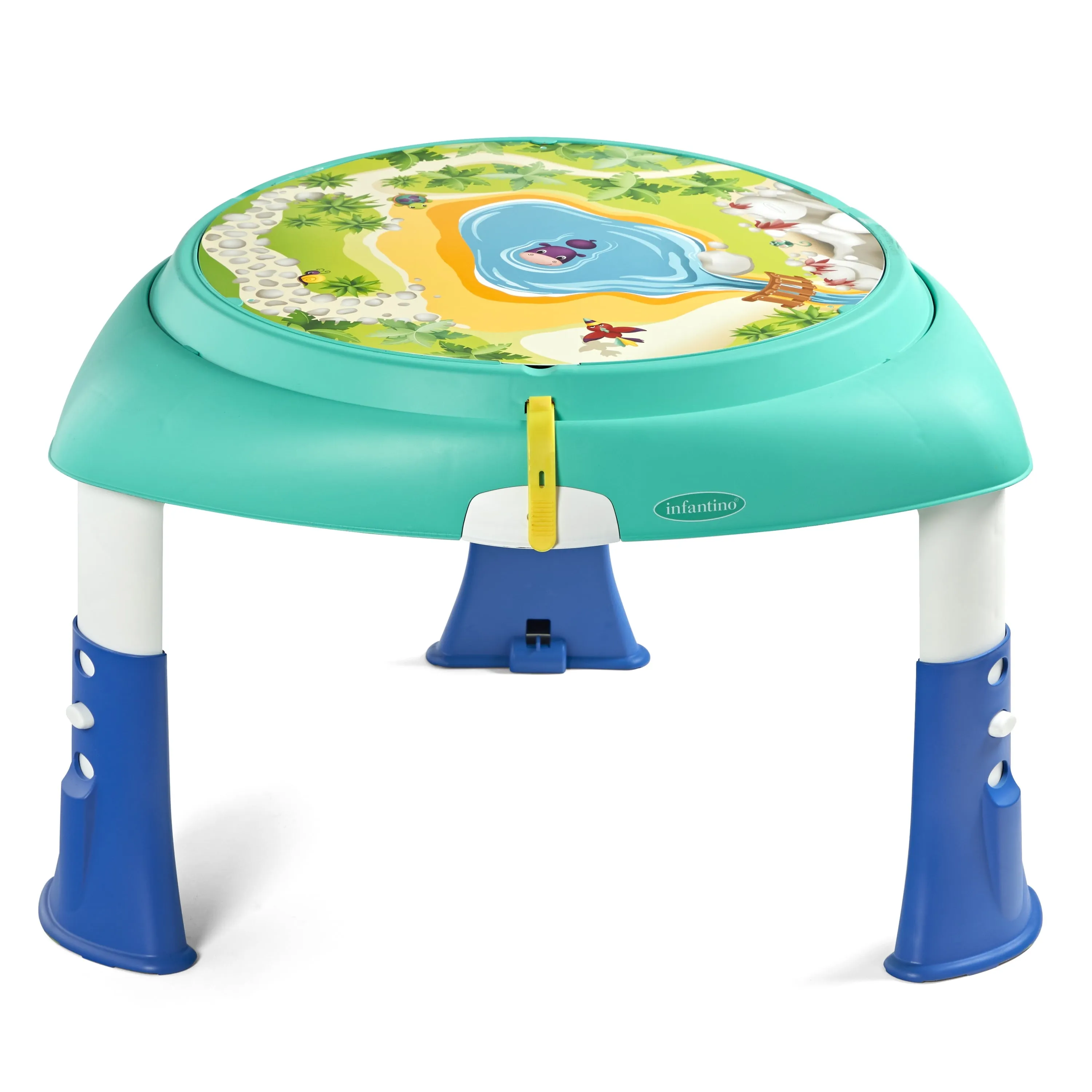 Infantino 2-In-1 Sit, Spin and Stand Entertainer 360 Seat & Activity Center, 4-60 Months, Unisex, Teal